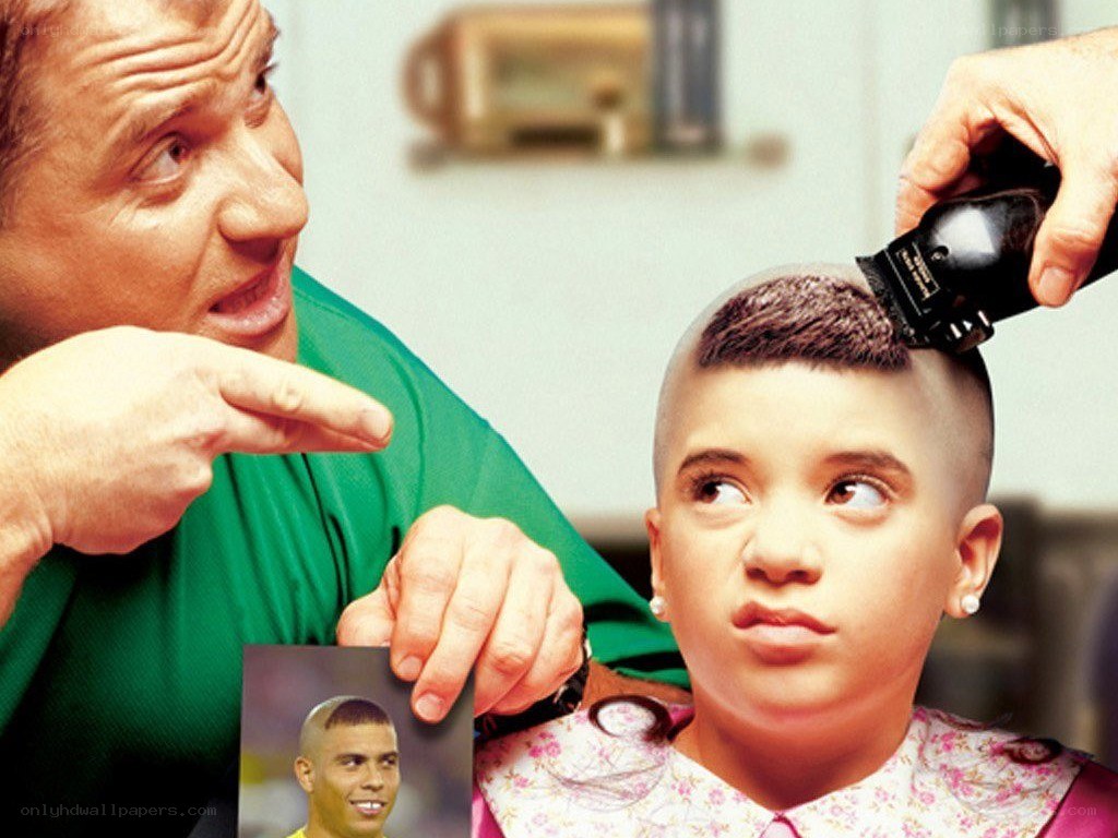 Barber giving haircut