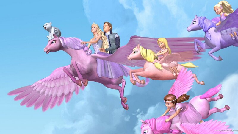 Barbie and Friends on Flying Horses