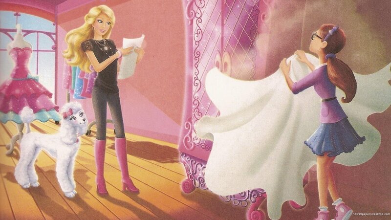 Barbie and Girl in Dress Shop