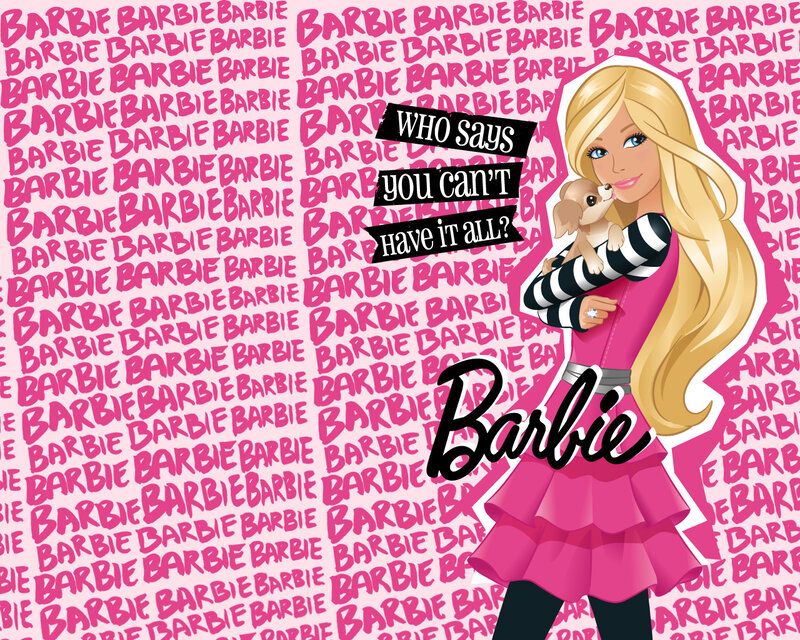 Barbie Doll Holding Puppy