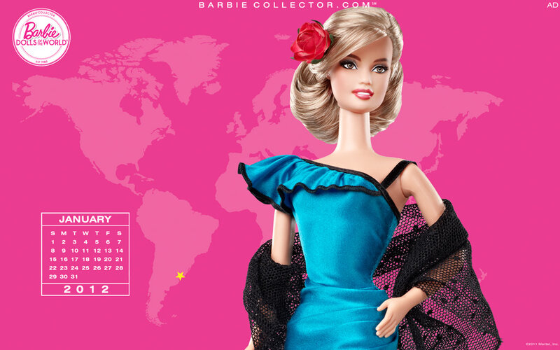 Barbie Doll in Blue Dress