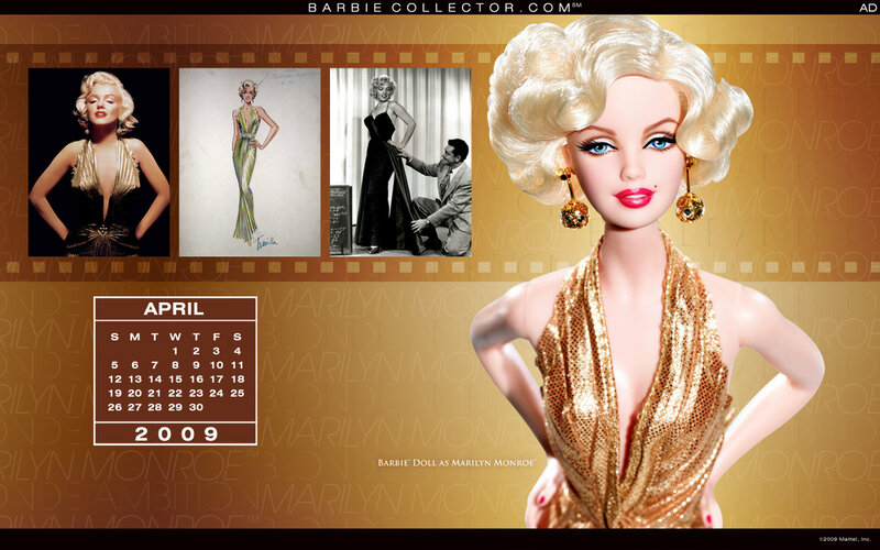 Barbie Doll in Gold Dress