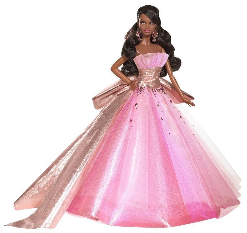 Barbie doll in pink gown