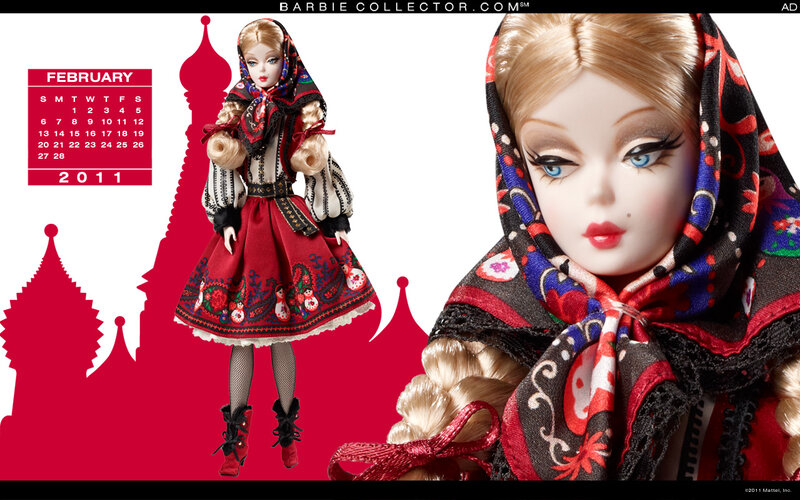 Barbie Doll in Russian Costume