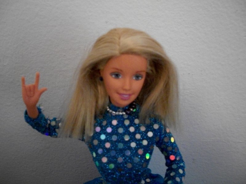 Barbie doll in sequin dress