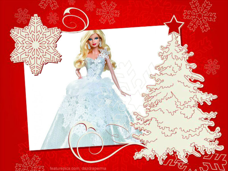 Barbie Doll in Winter Dress — Red