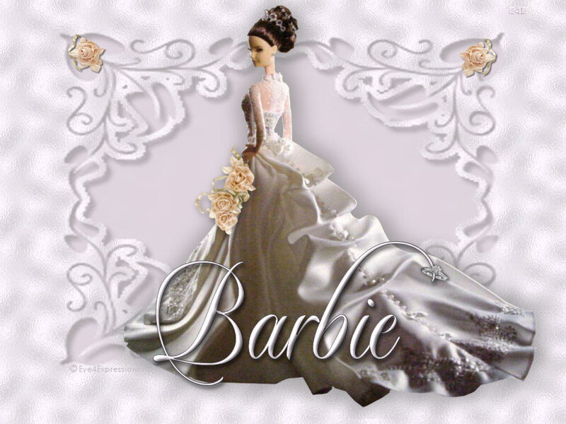 Barbie in a wedding gown
