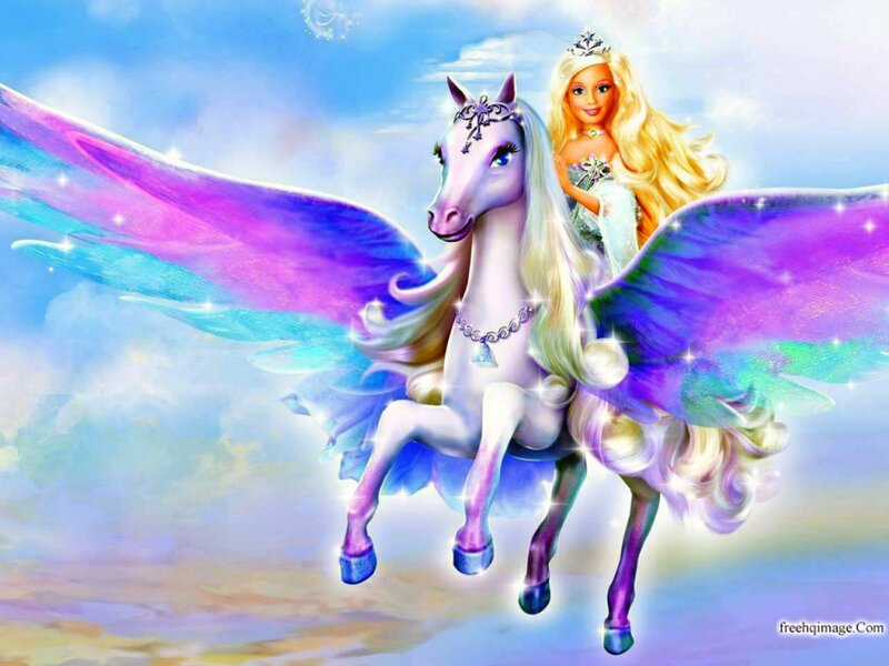 Barbie on a Winged Horse