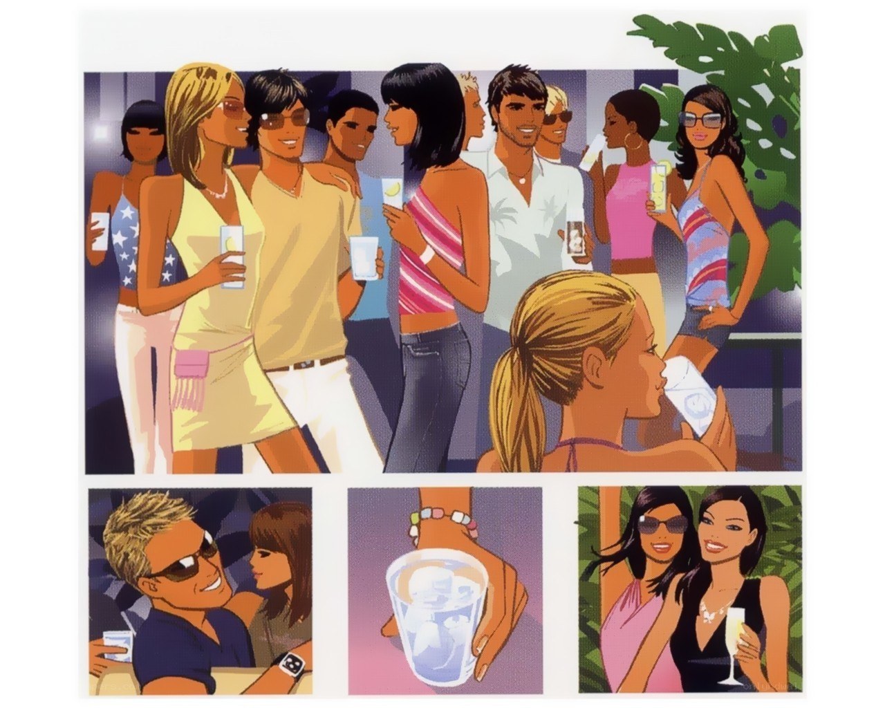 Barbie party illustration
