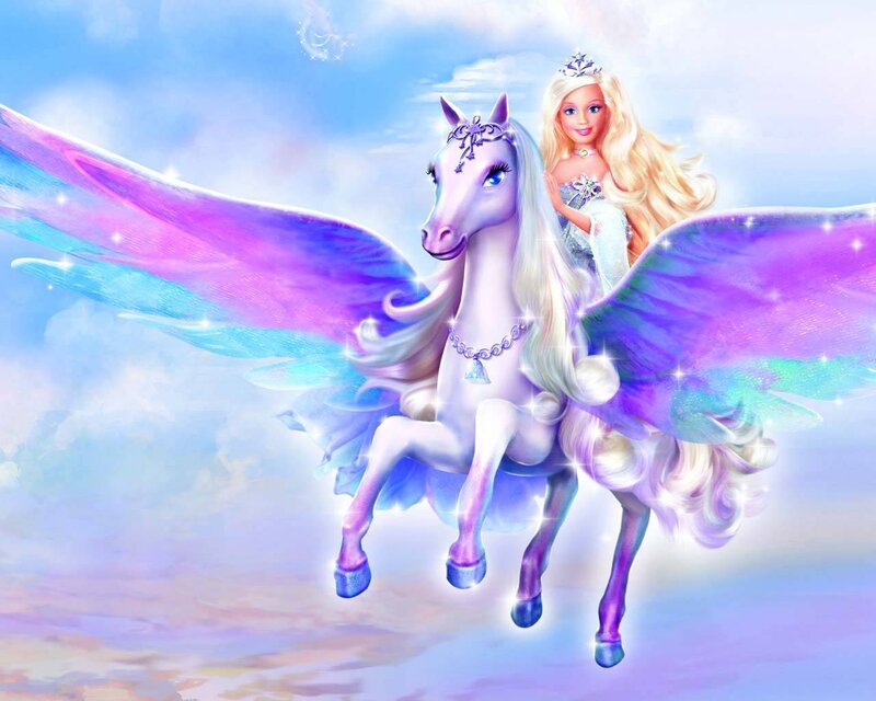 Barbie Riding a Pegasus
