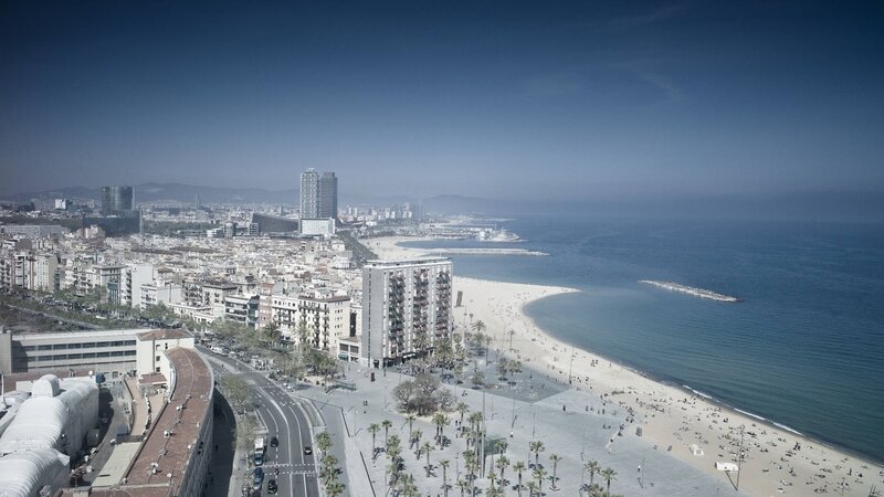 Barcelona Beach and City
