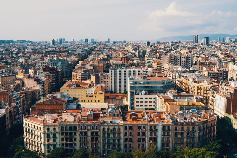 Barcelona cityscape view