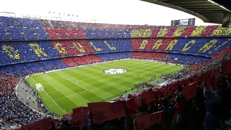 Barcelona fans at Camp Nou