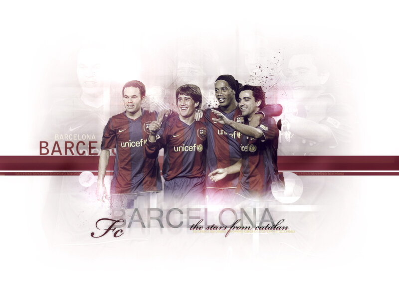 Barcelona FC players celebration