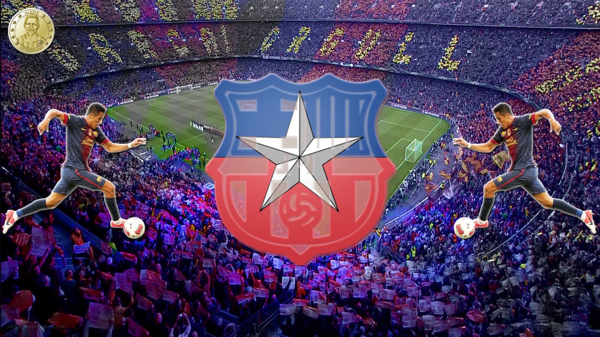 Barcelona football player action