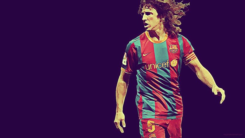 Barcelona football player artwork