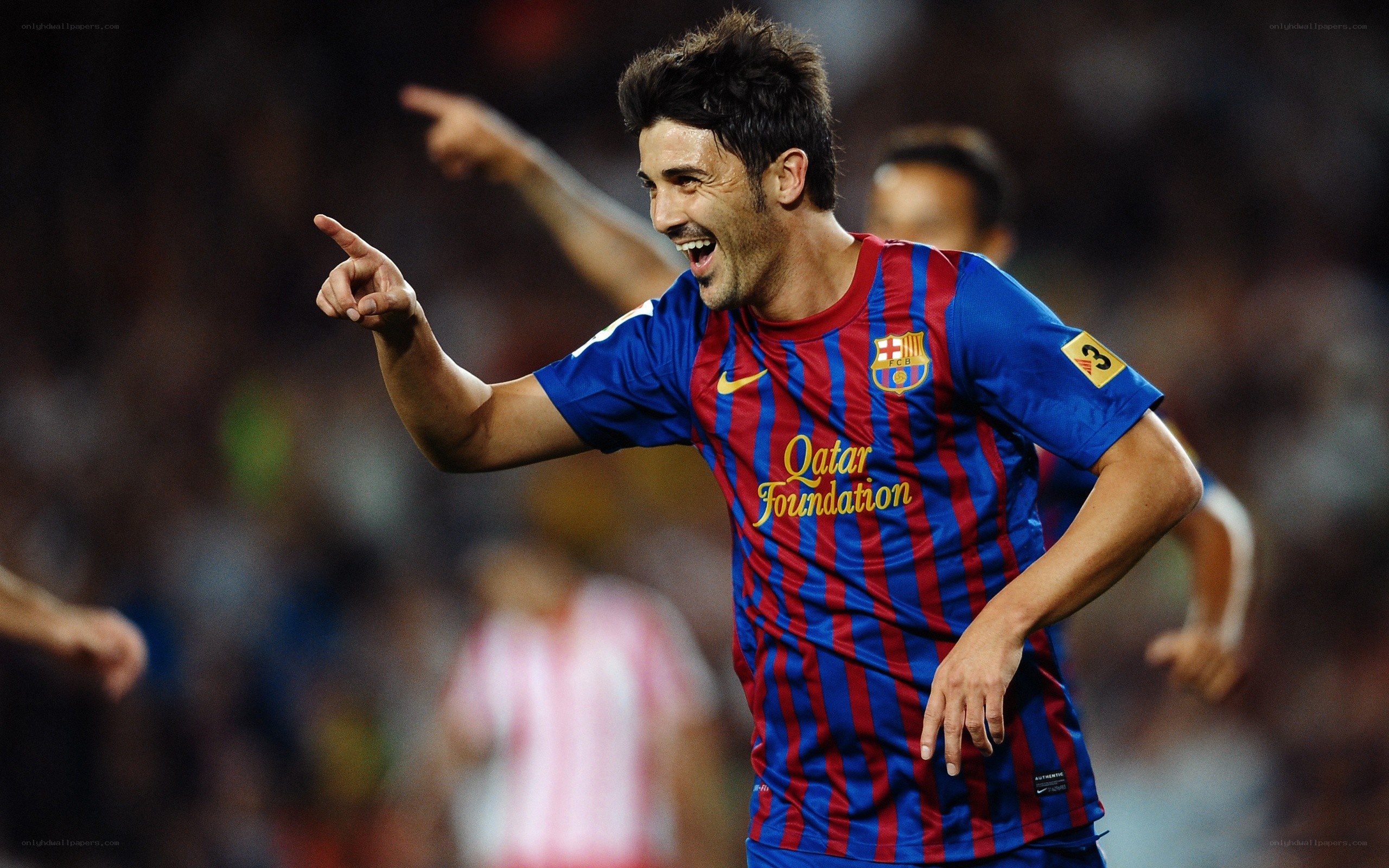 Barcelona player celebrating goal