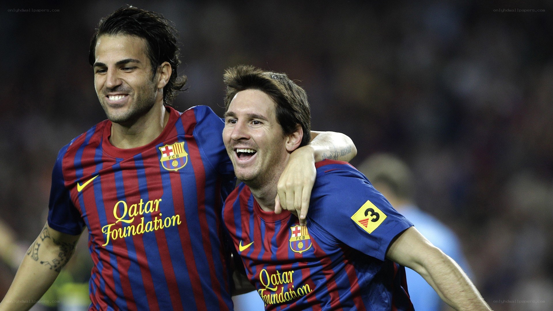 Barcelona players celebrating