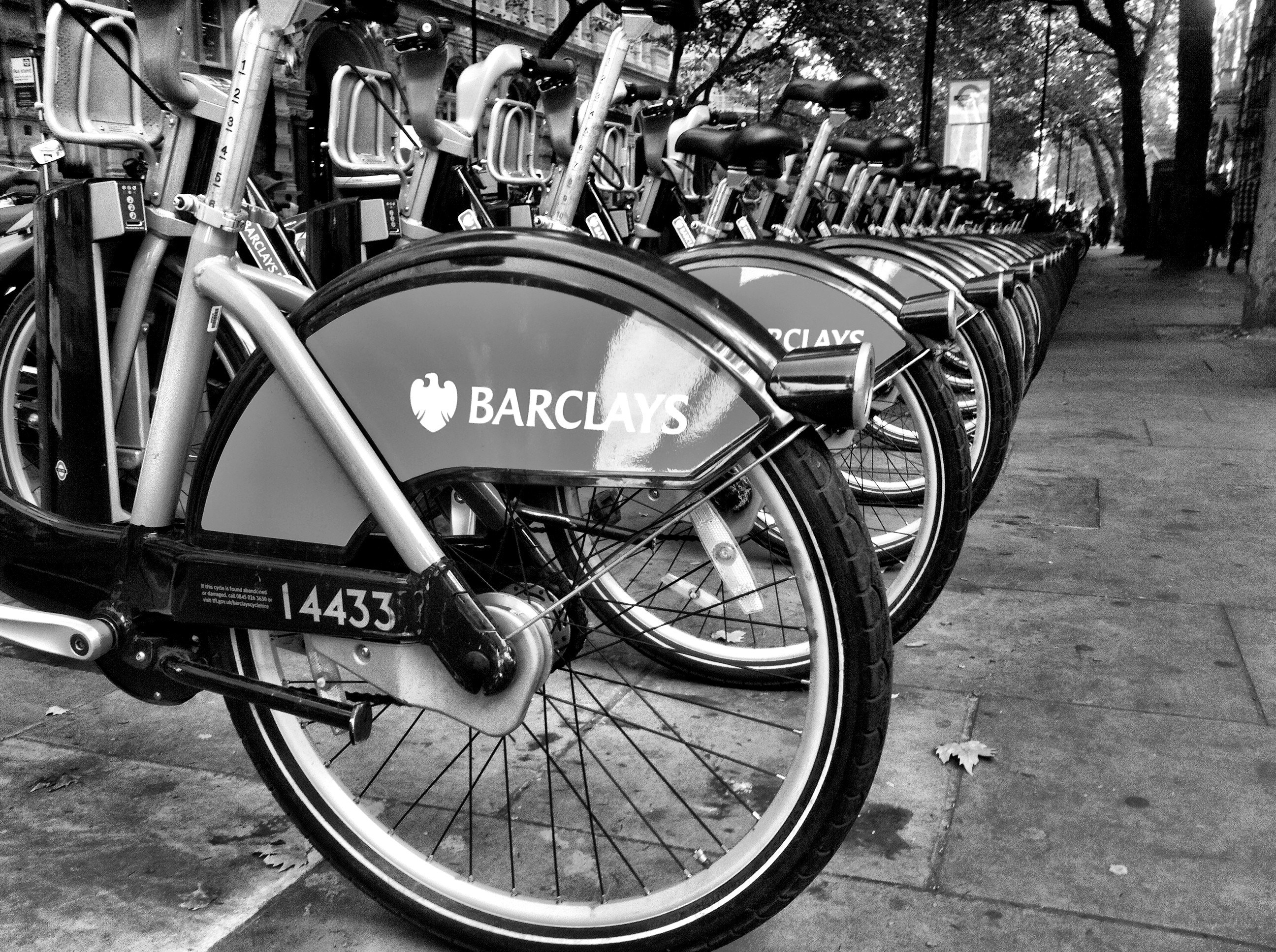 Barclays bikes in London