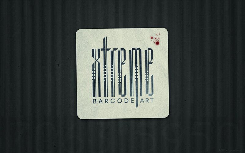 Barcode art logo design