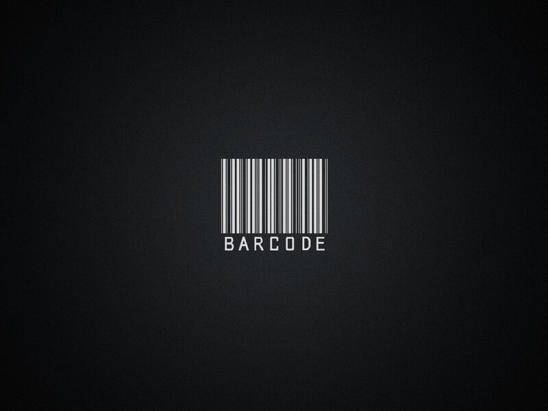 Barcode design on dark background