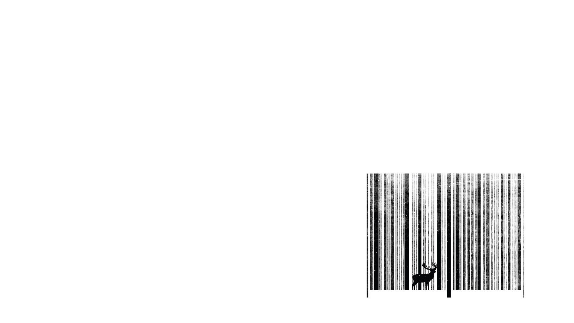 barcode forest silhouette