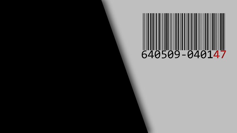 Barcode on Gray Background — Black