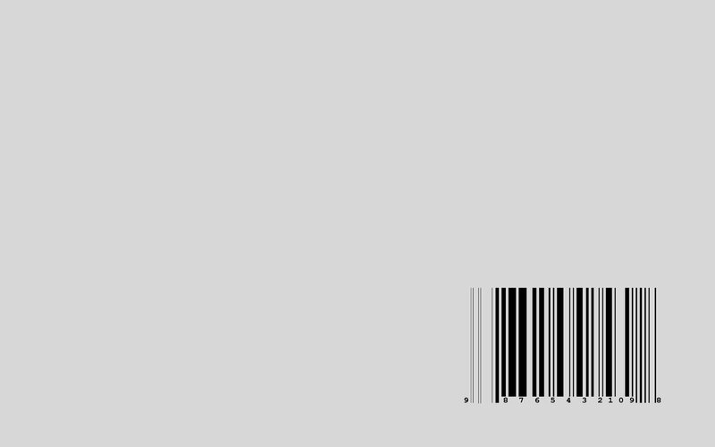 barcode on gray background