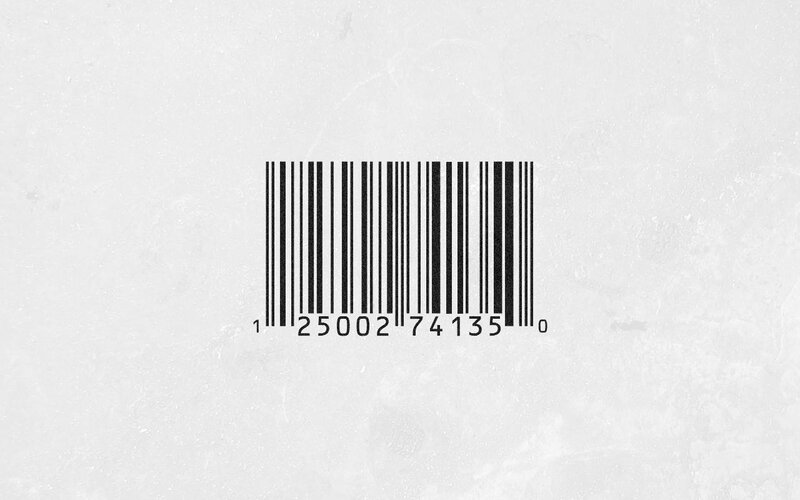 barcode on textured background