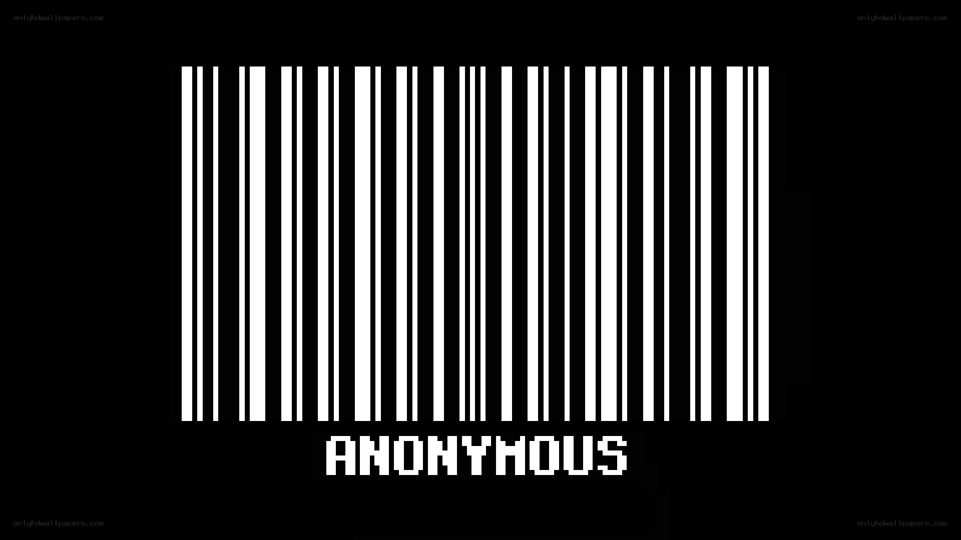 barcode with anonymous text