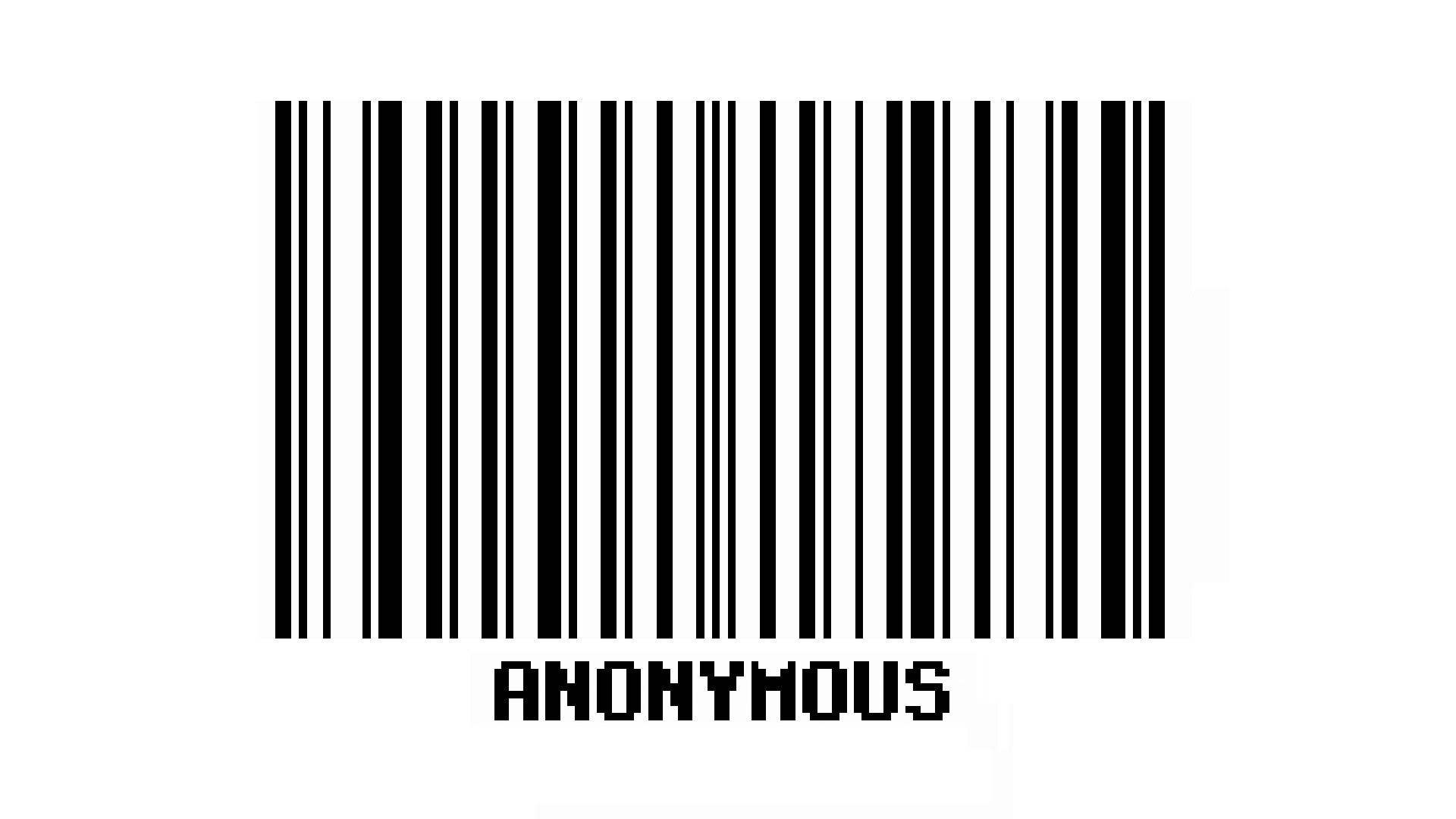 barcode with anonymous text
