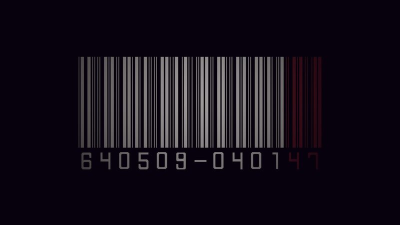 Barcode with Numbers — Black