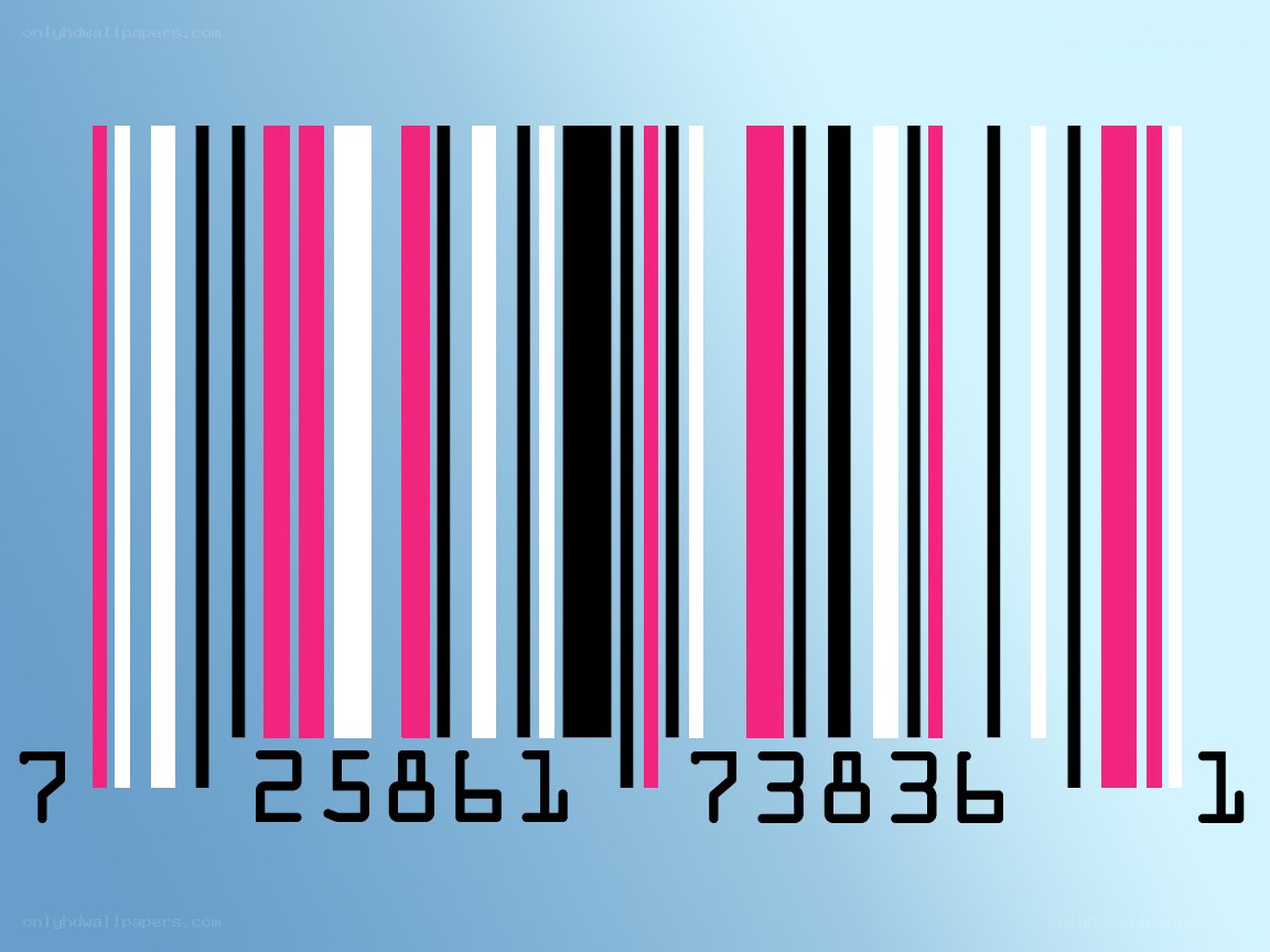 barcode with pink and black stripes