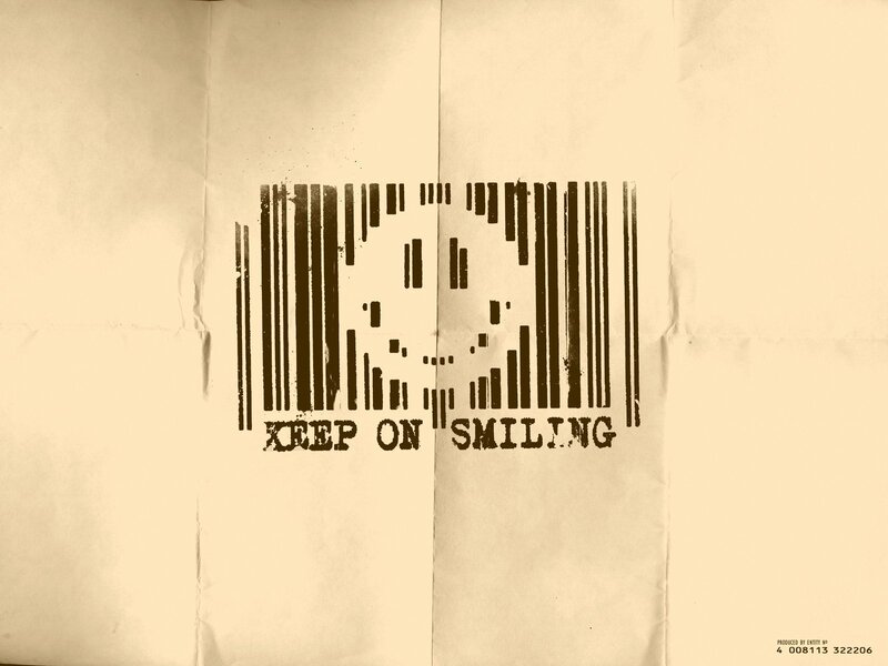 Barcode with Smiley Face — Beige