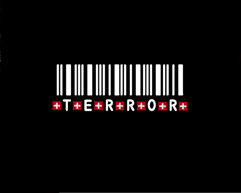 Barcode with Text — Black