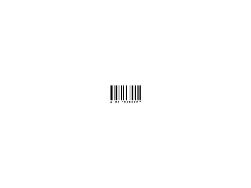 barcode with text freedom