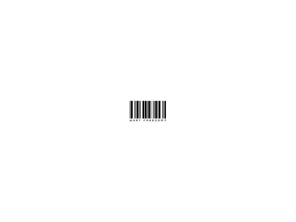 barcode with text freedom