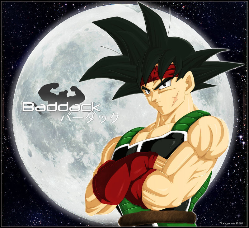 Bardock in front of the moon