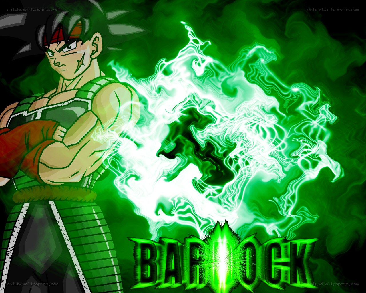 Bardock with green energy