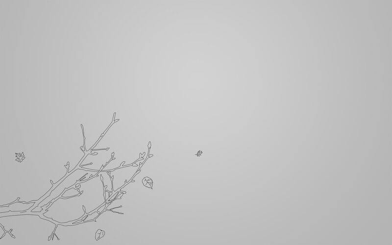 bare branches with falling leaves