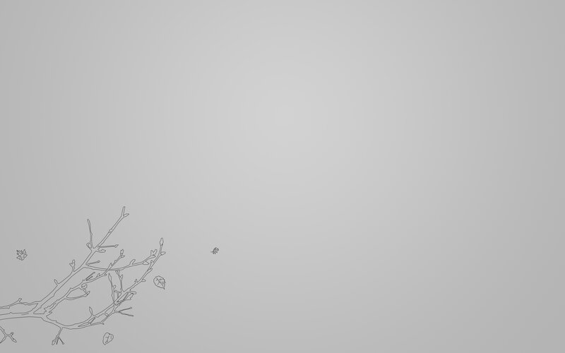 bare branches with falling leaves