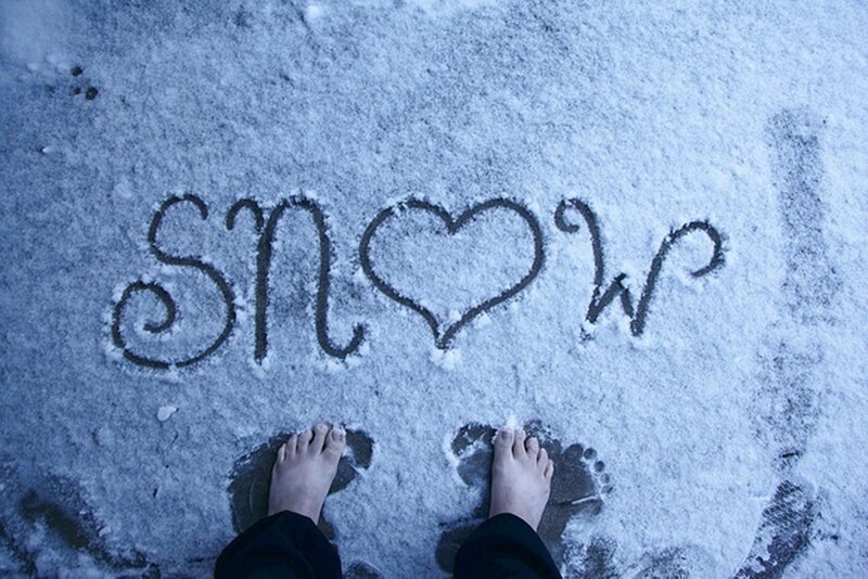 Bare Feet in Snow