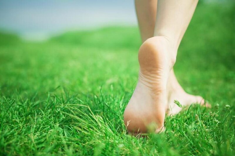 Bare Feet on Grass — Green