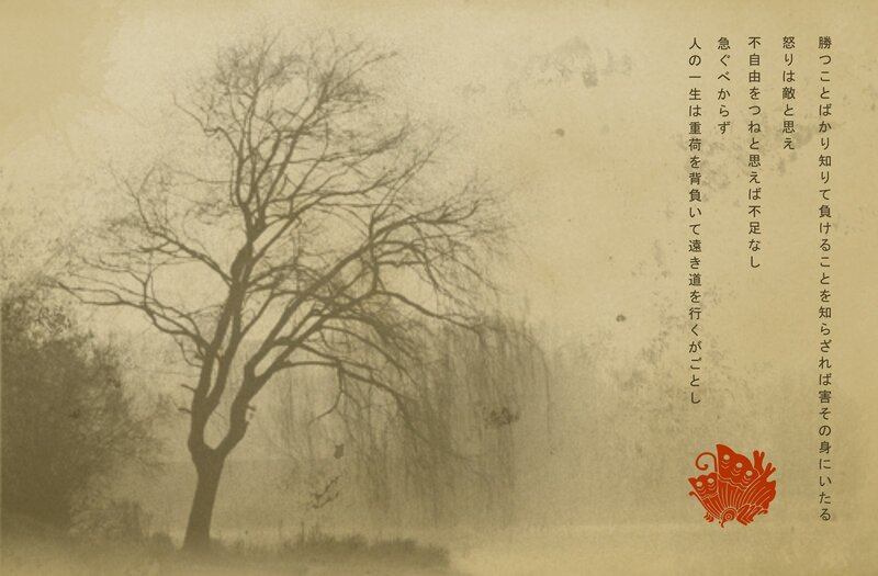 Bare Tree in Fog — Brown, Somber, Illustration