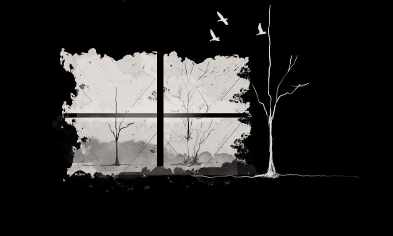 Bare Trees and Birds
