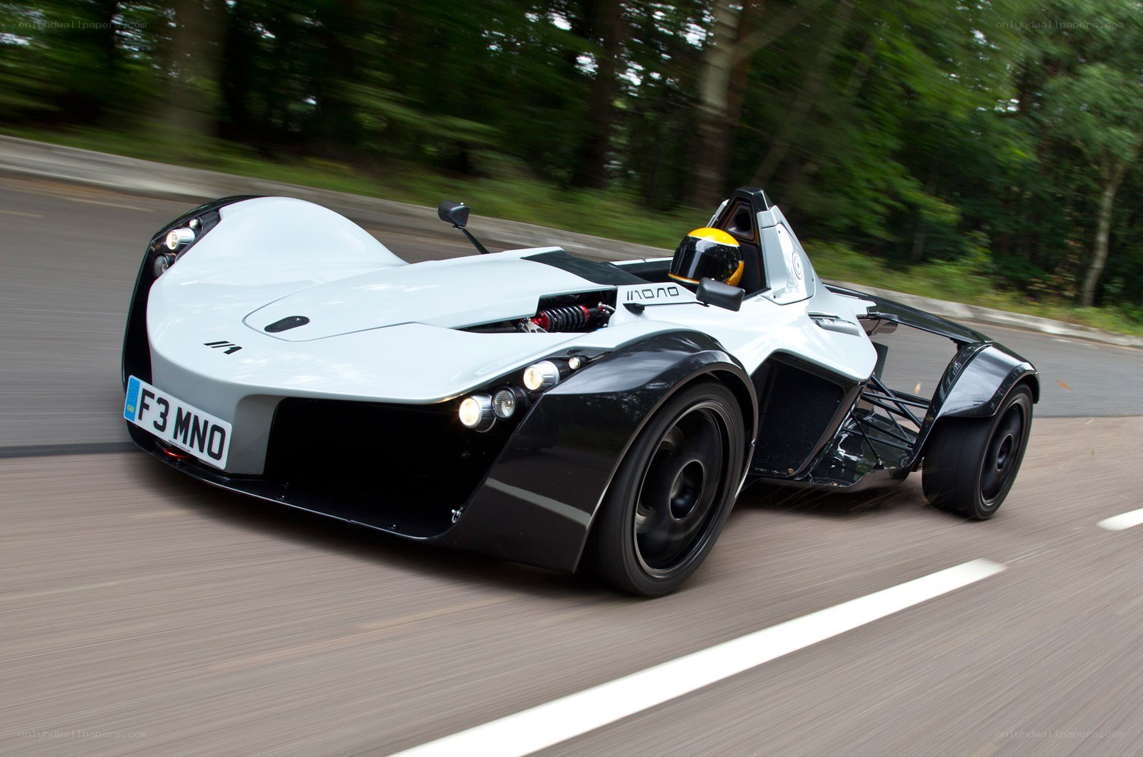 Barely there race car on road