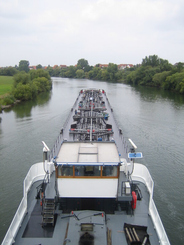 Barge on a river