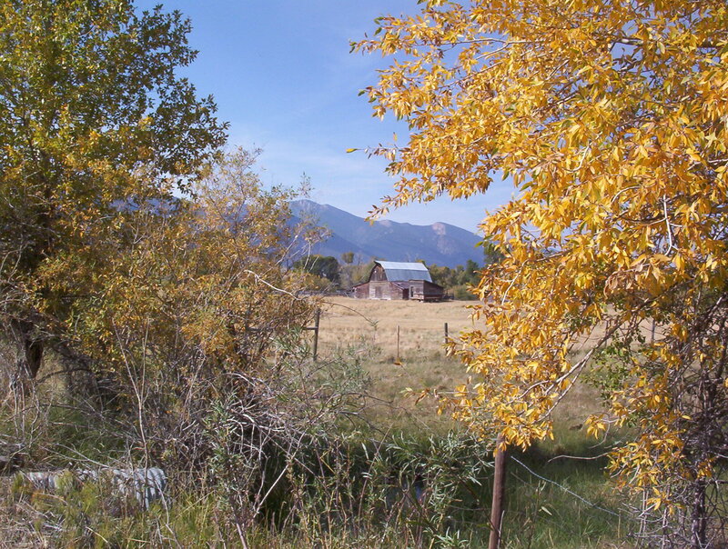 Barn in Autumn Field