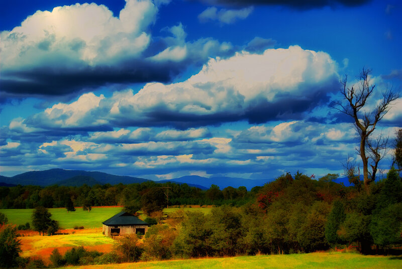 Barn in Rural Landscape