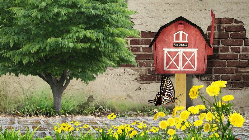 Barn-shaped Mailbox